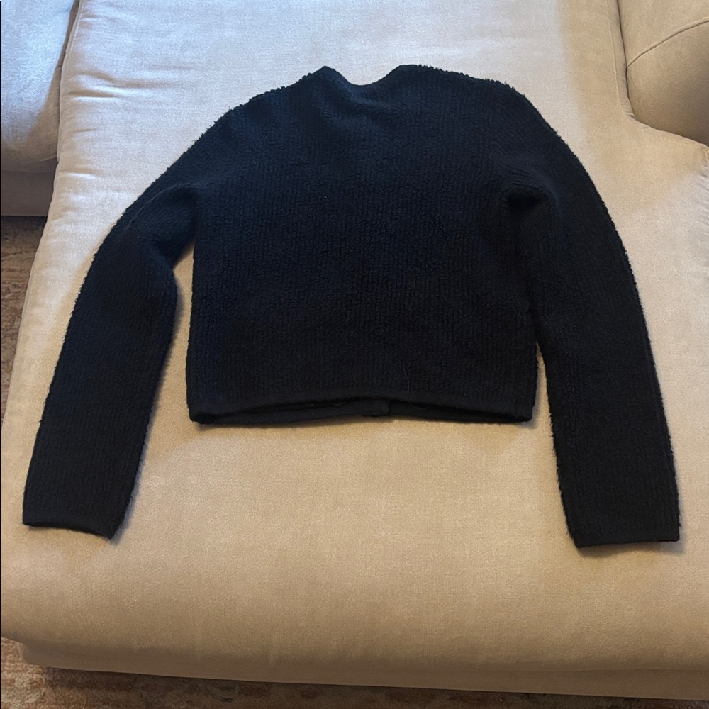 Black Abercrombie Gold Button-Up Cardigan - Picture 3 of 6